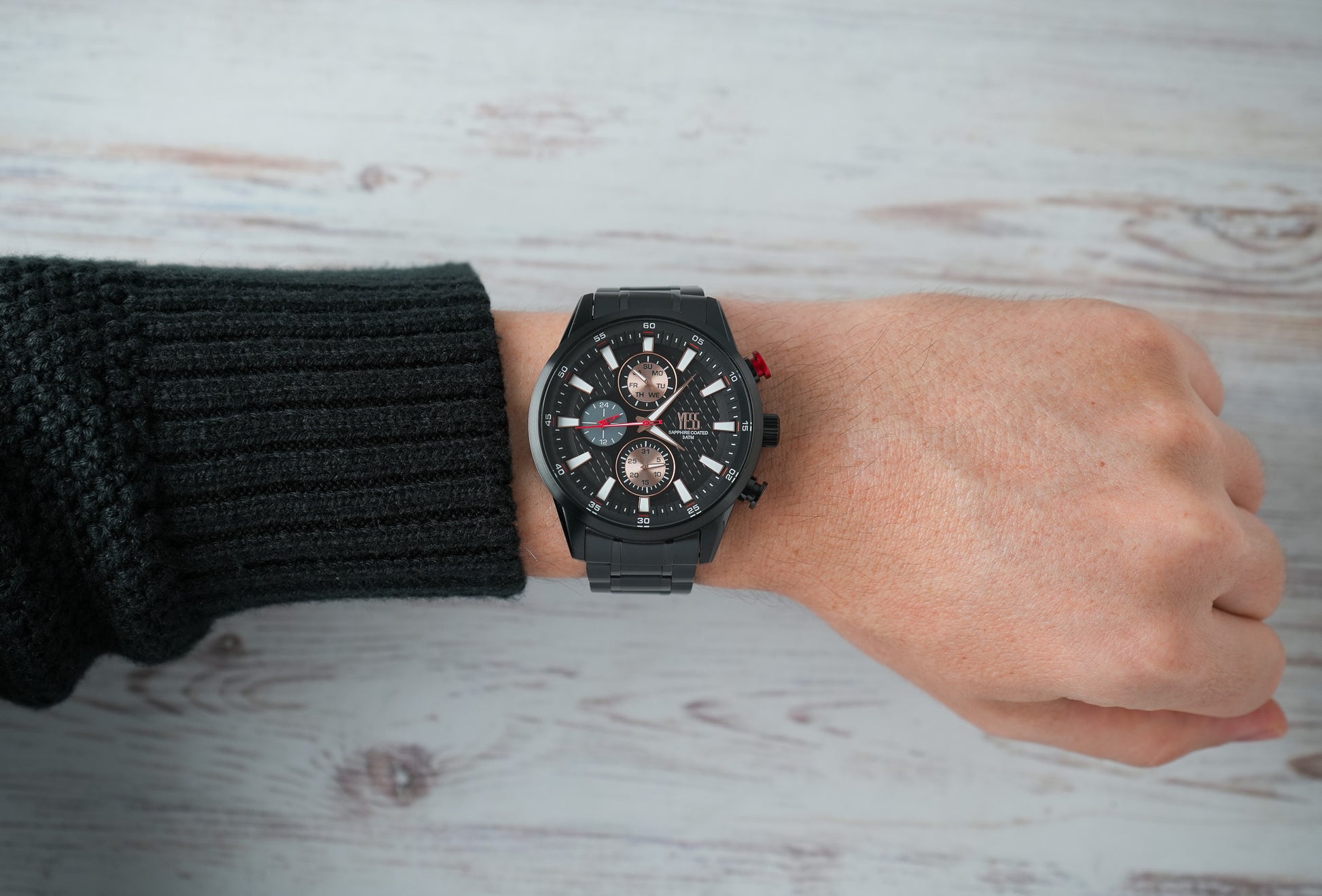 Reloj Yess Hombre Original Negro SMT-251150-4