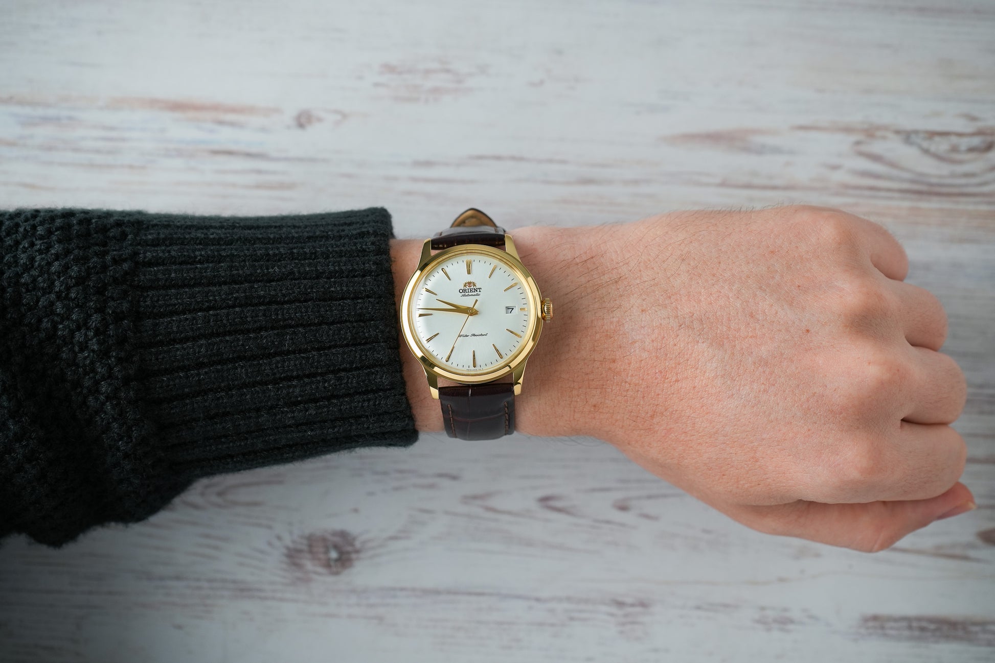 Reloj Orient Hombre Original Bambino 38 mm Marrón RA-AC0M01S