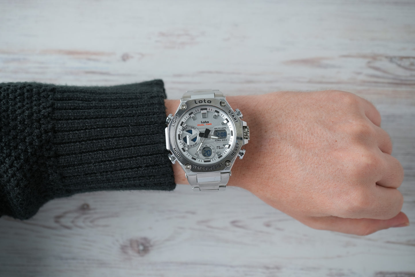 Reloj Loto Hombre Original Plateado LT-2580-PLPL