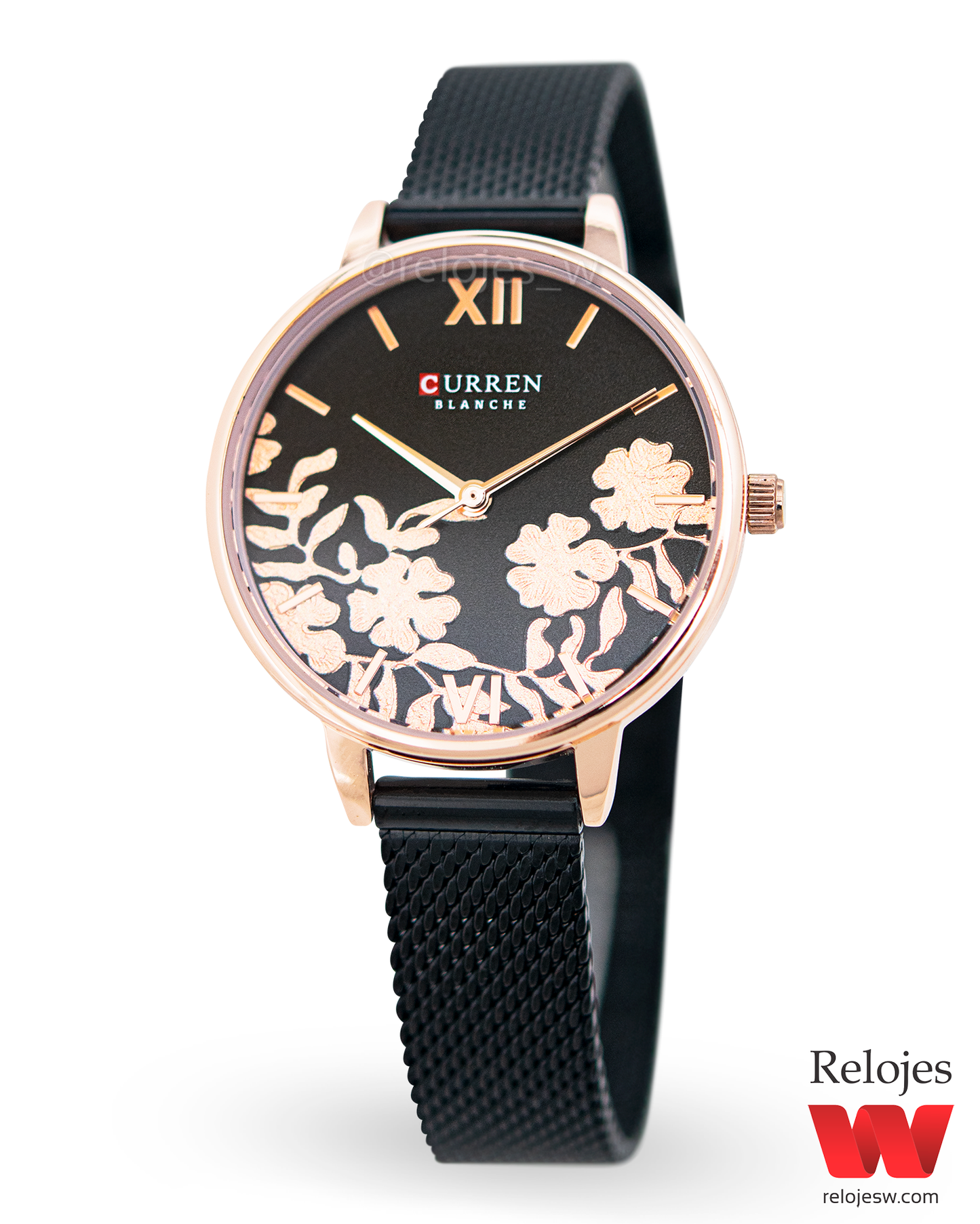 Reloj Curren Mujer C9065L Negro Oro Rosa