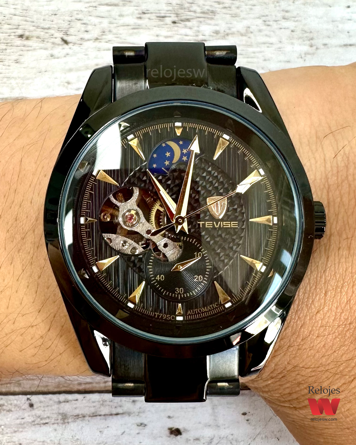 Reloj Tevise Hombre T795C Negro