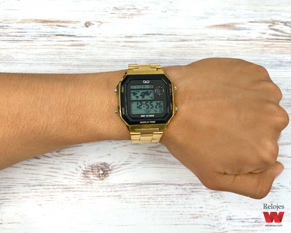 Reloj Q&Q Hombre M196J007Y Dorado Negro