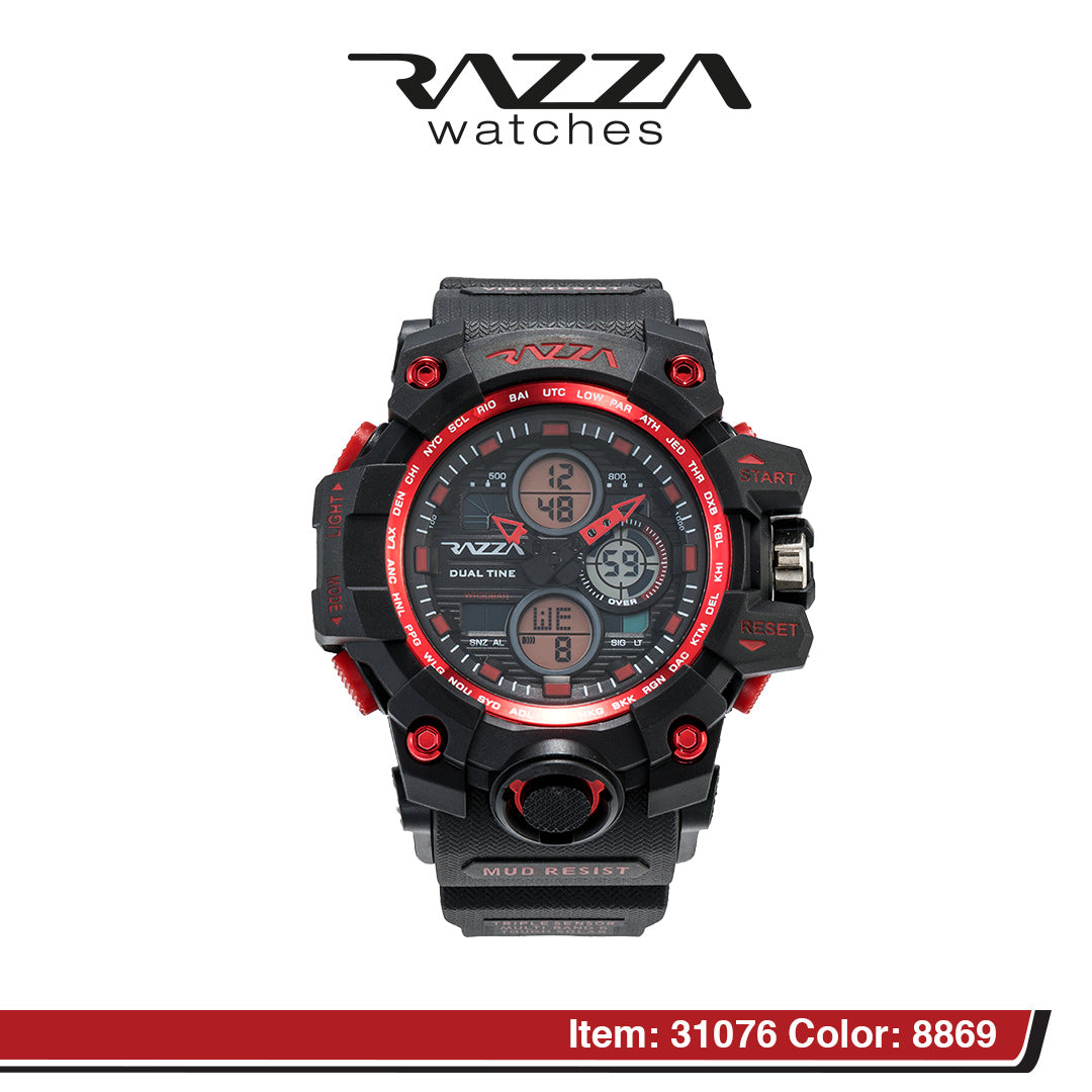Reloj Razza Hombre RZW-31076 Negro Rojo