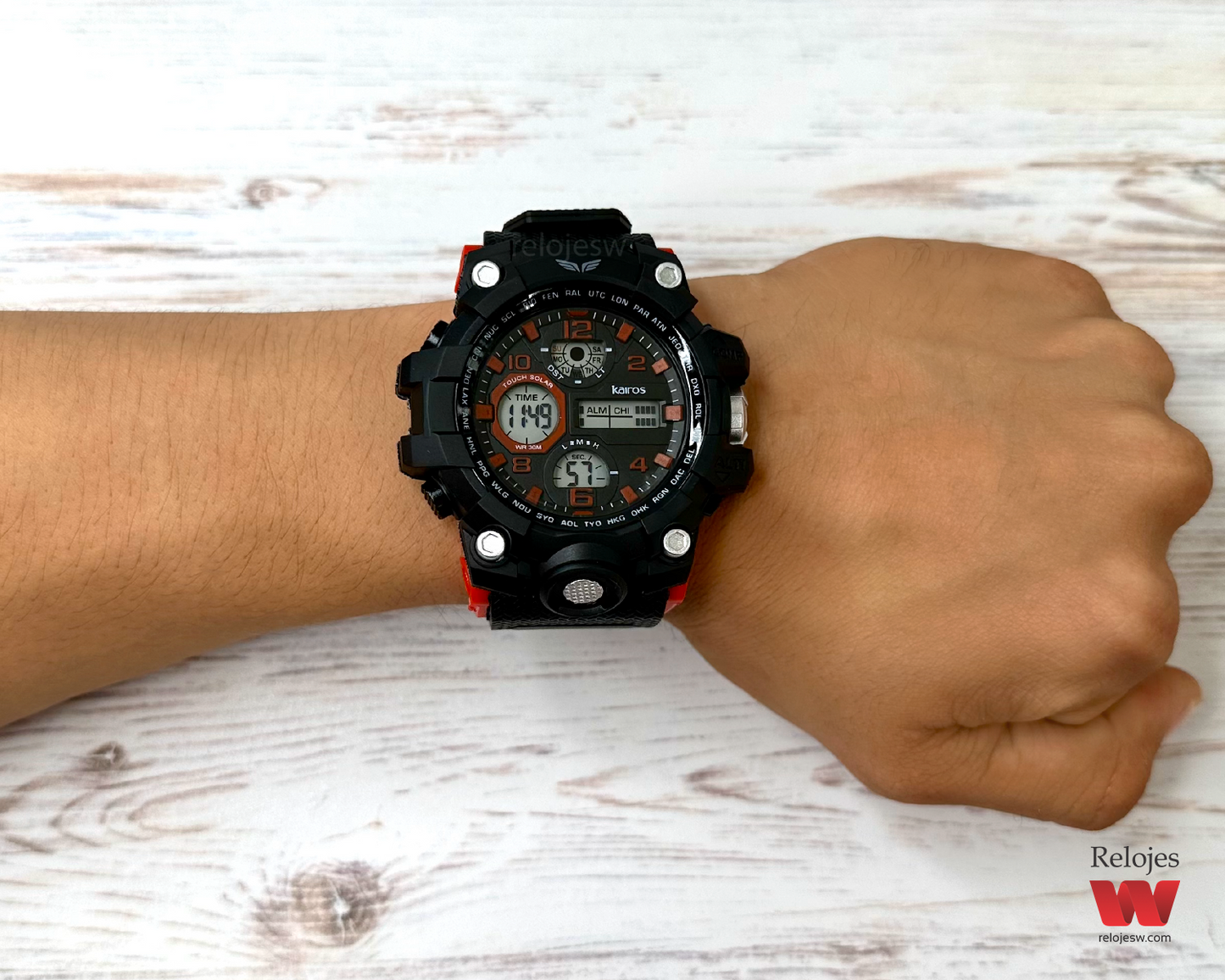 Reloj Kairos Hombre DM1618 Negro Rojo
