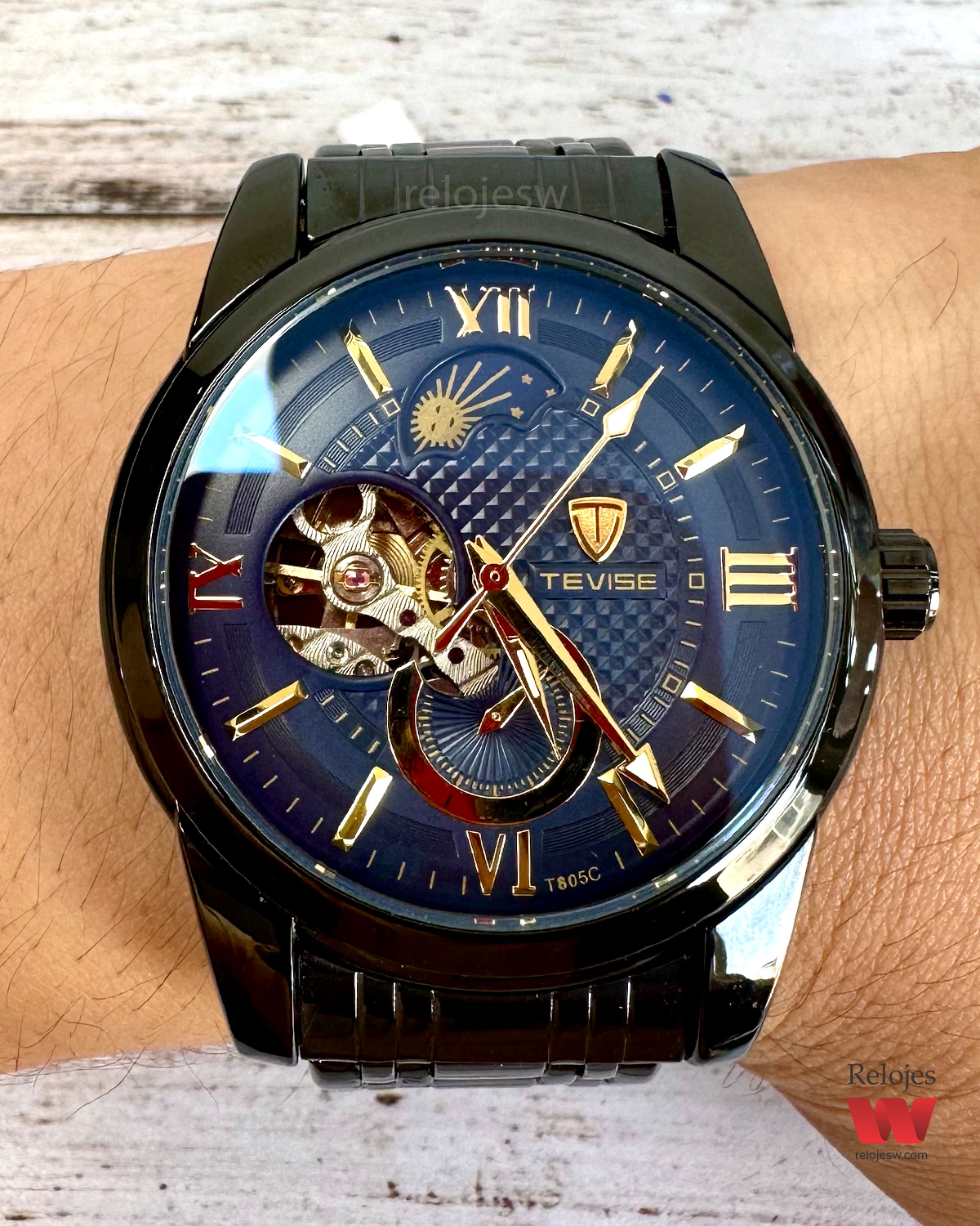 Reloj Tevise Hombre T805C Negro