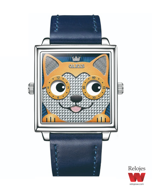 Reloj Olevs Unisex 5510G Gato Ojos Giratorios