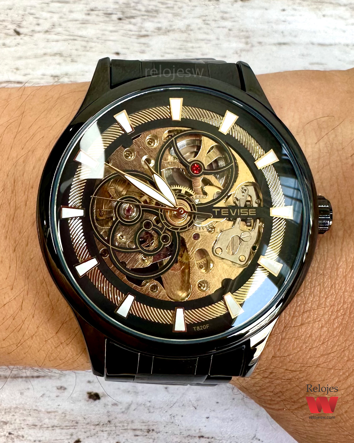 Reloj Tevise Hombre T820F Negro