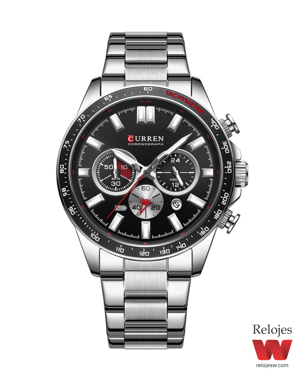 Reloj Curren Hombre 8418 Plateado Negro