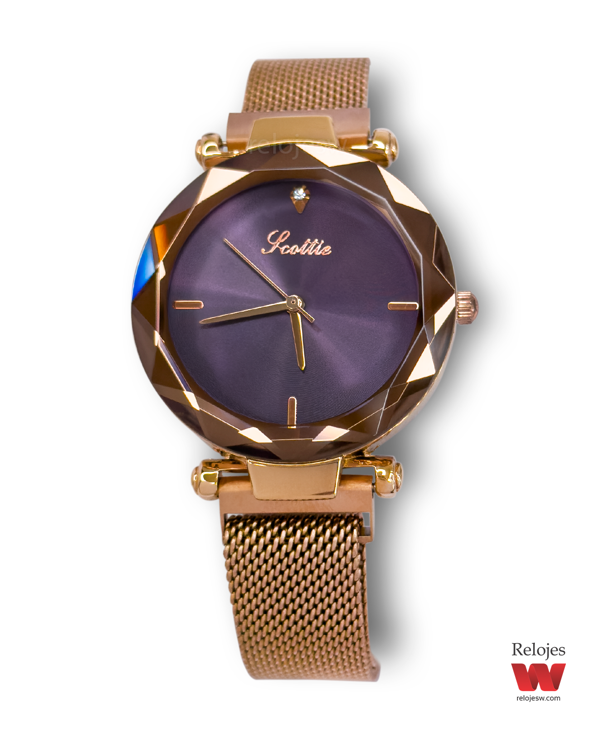 Reloj Scottie Mujer 9027-2 Oro Rosa Morado