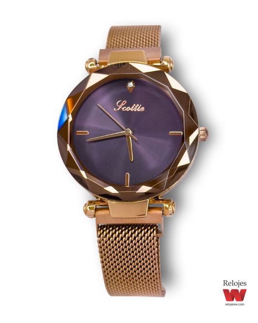 Reloj Scottie Mujer 9027-2 Oro Rosa Morado