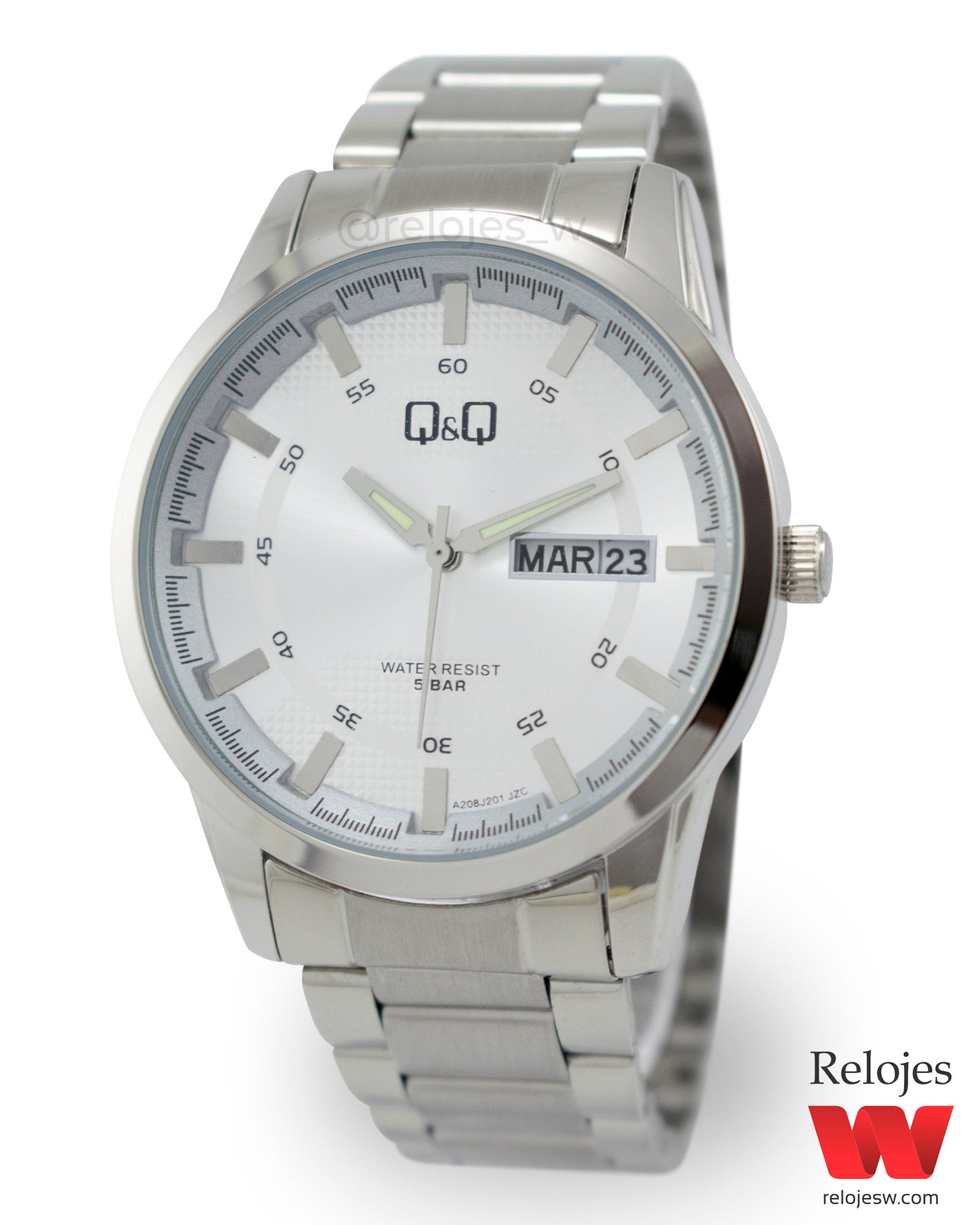Reloj Q&Q Hombre A208J201Y Plateado