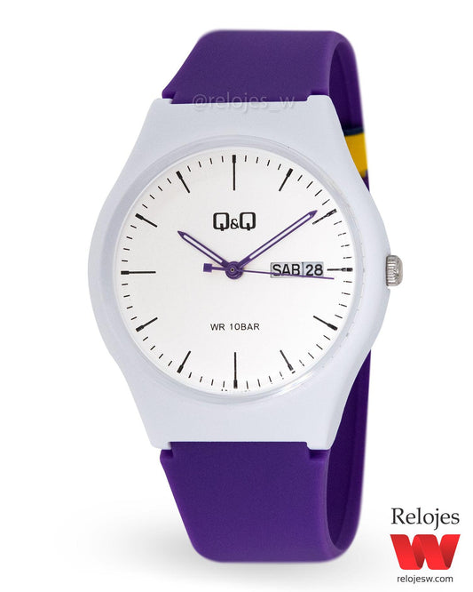 Reloj Q&Q Mujer Morado Blanco A212J007Y