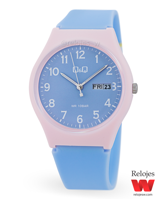 Reloj Q&Q Mujer Celeste Pastel A212J802Y