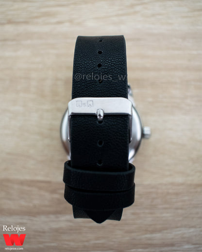Reloj Q&Q Hombre AA34J302Y Negro Plateado