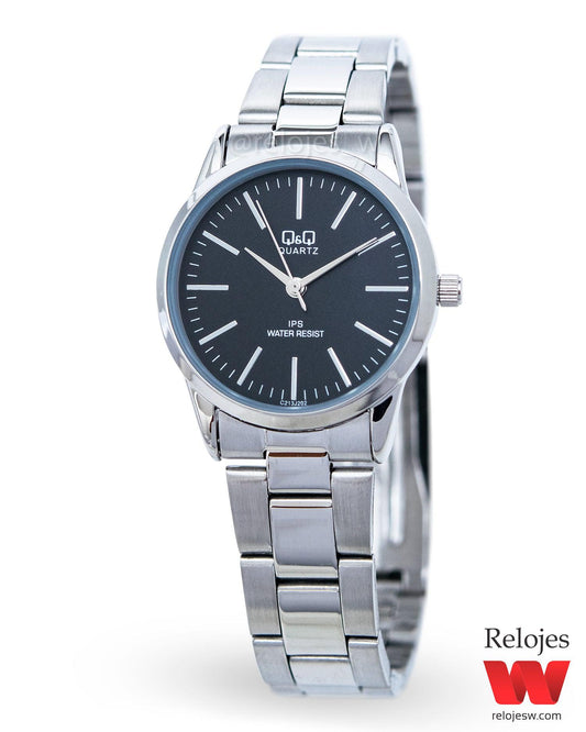 Reloj Q&Q Mujer Plateado Negro C213J202Y