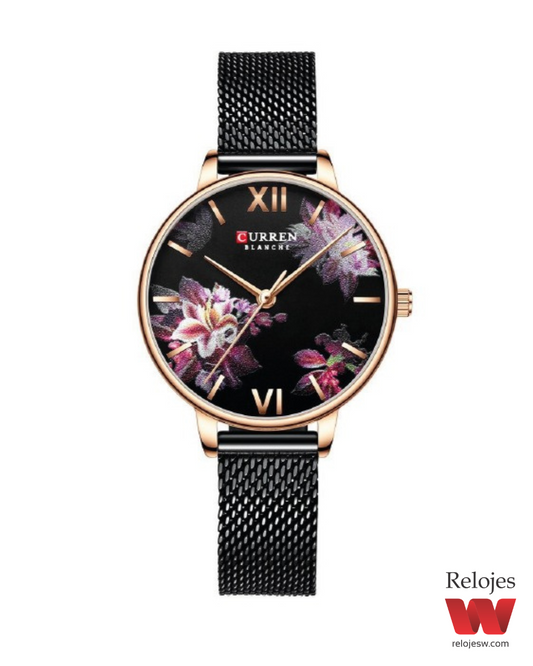 Reloj Curren Mujer C9060L Negro Oro Rosa
