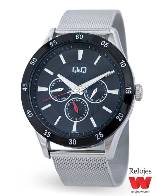 Reloj Q&Q Hombre Plateado CE02J432Y