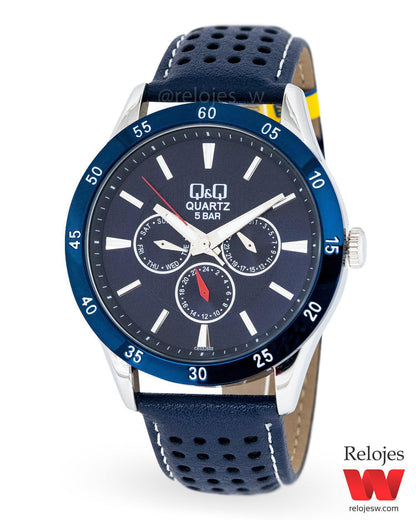Reloj Q&Q Hombre CE02J502Y Azul Plateado