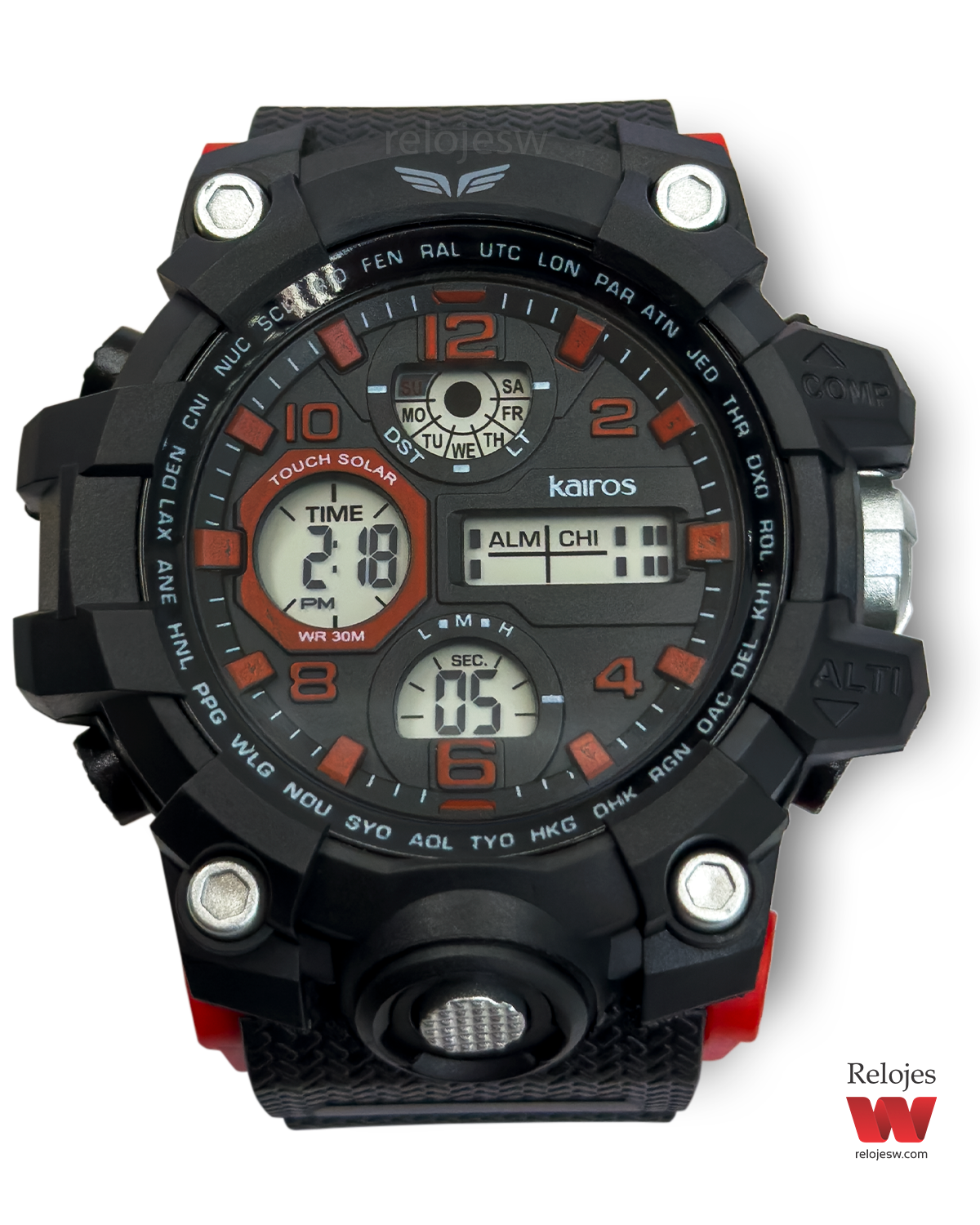 Reloj Kairos Hombre DM1618 Negro Rojo