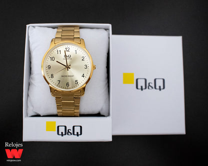 Reloj Q&Q Hombre Dorado QA46J003Y