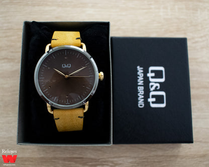 Reloj Q&Q Hombre QB74J502Y Mostaza Marrón