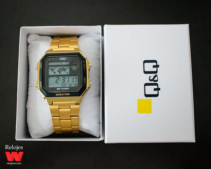 Reloj Q&Q Hombre M196J007Y Dorado Negro