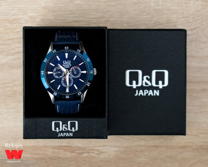 Reloj Q&Q Hombre CE02J502Y Azul Plateado