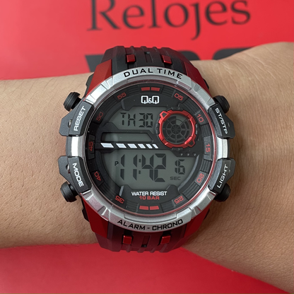 Reloj Q&Q Hombre Negro Rojo M164J800Y
