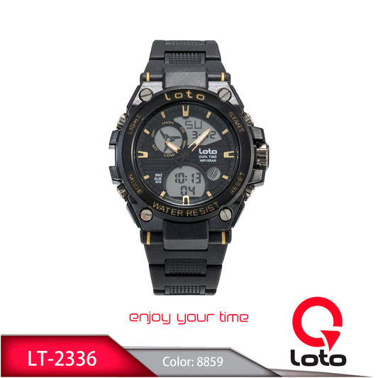 Reloj Loto Hombre LT-2336 Negro Dorado