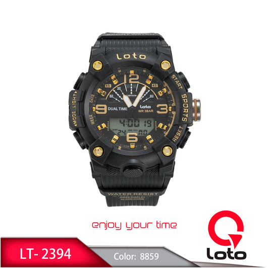 Reloj Loto Hombre  Negro Dorado LT-2394-NEDO