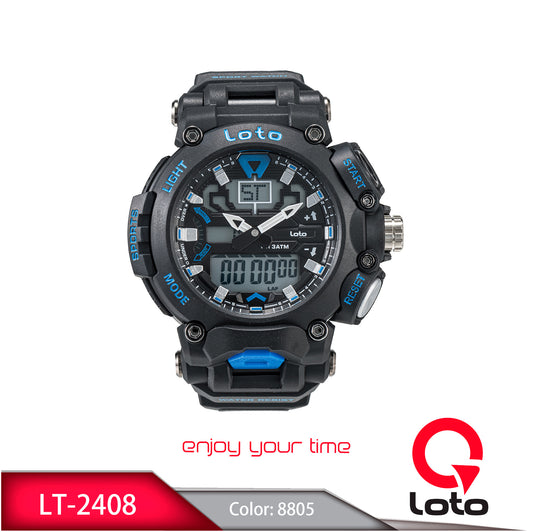 Reloj Loto Hombre LT-2408 Negro Azul