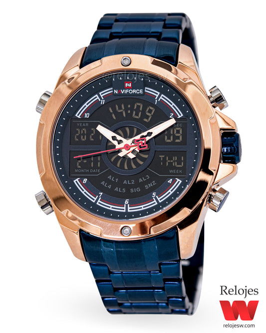Reloj Naviforce Hombre NF9170M Azul Oro Rosa