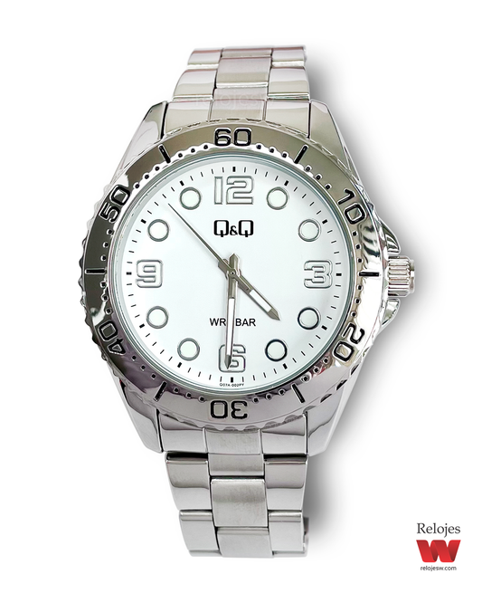 Reloj Q&Q Hombre Plateado Q07A002Y