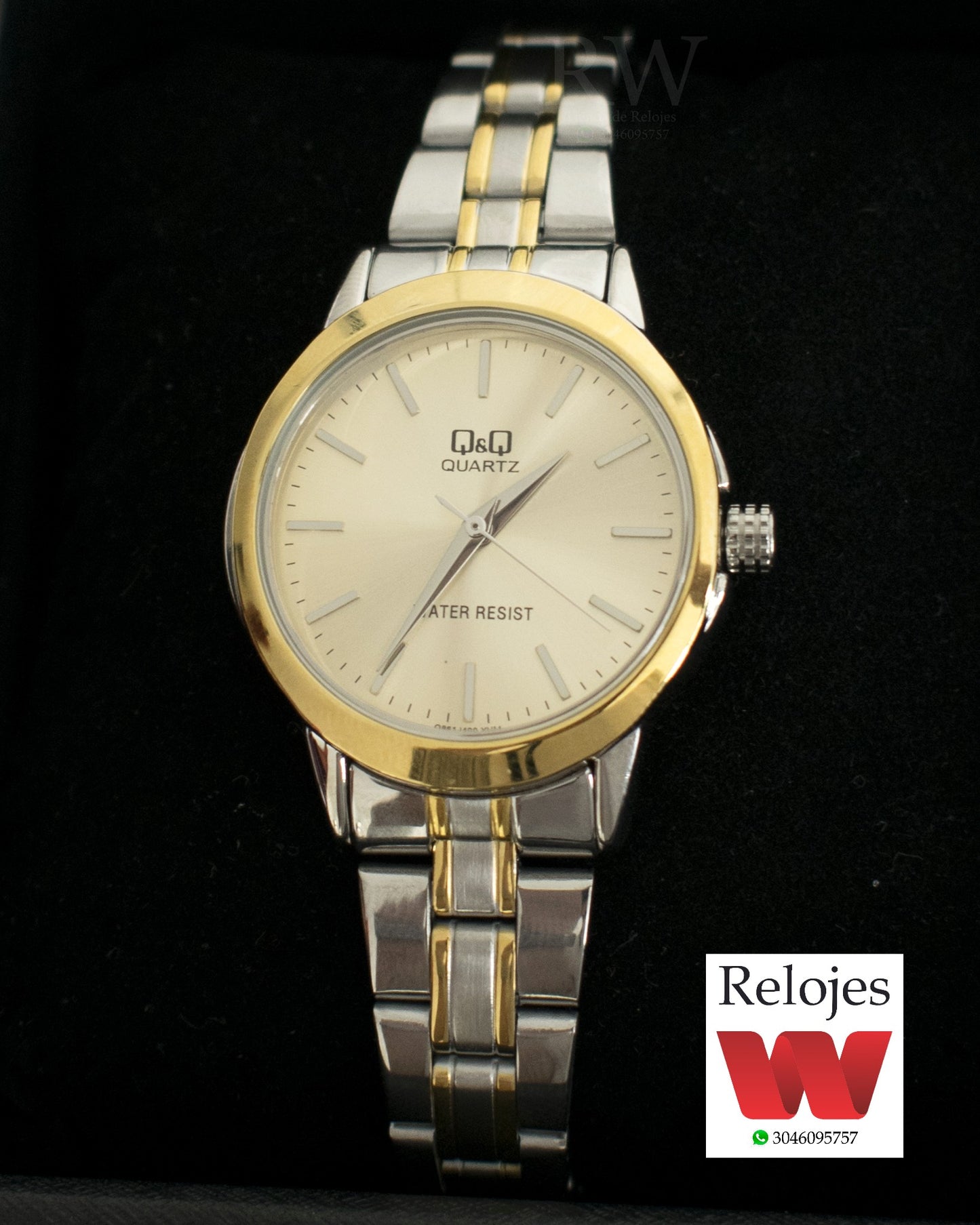 Reloj Q&Q Mujer Q861J400Y Plateado Dorado - Relojes W