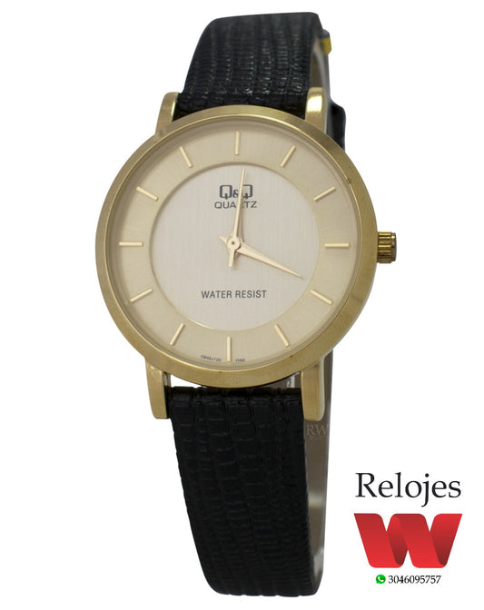 Reloj Q&Q Mujer Negro Dorado Q945J100Y