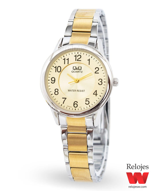 Reloj Q&Q Mujer Plateado Dorado Q949J403Y