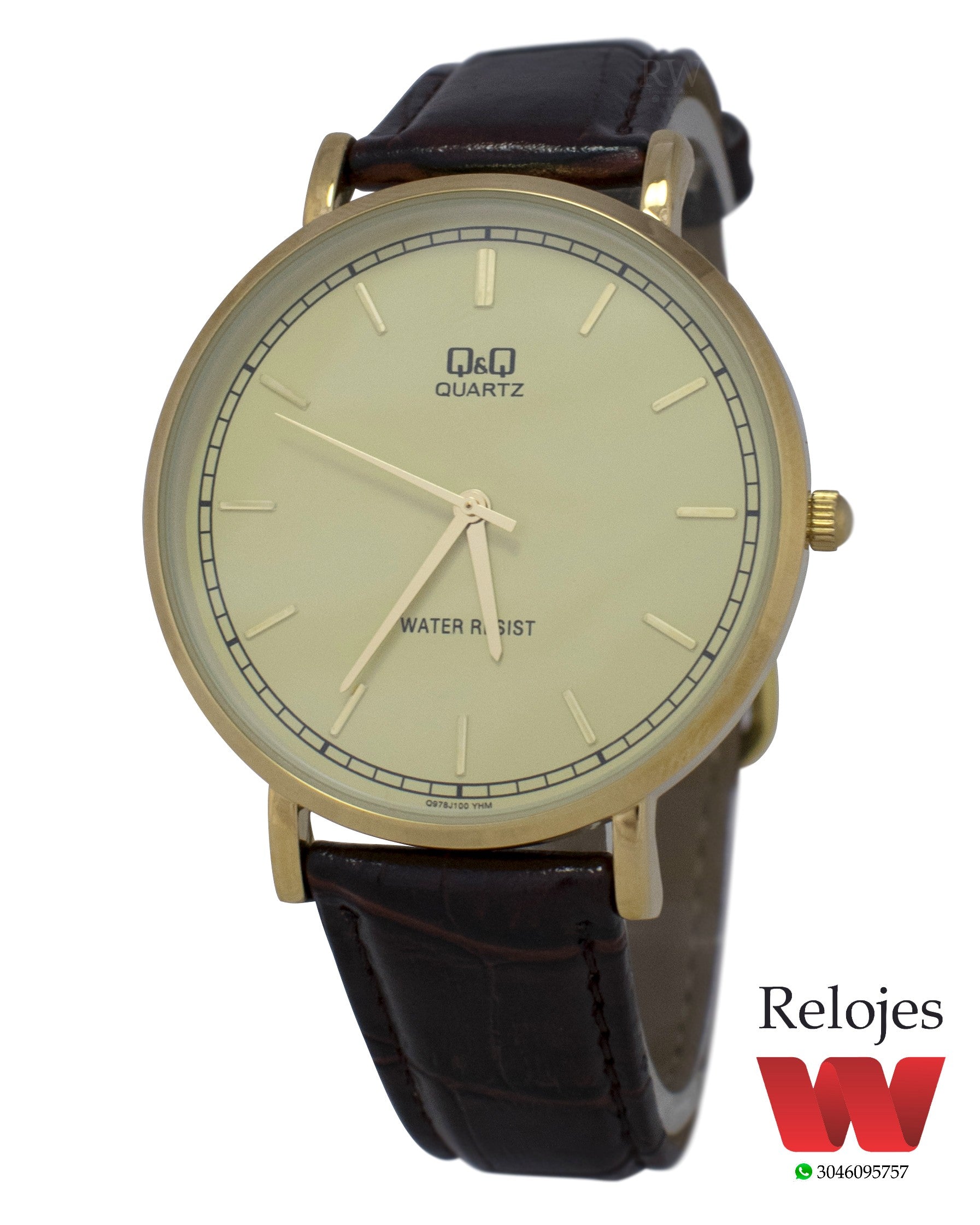 Reloj q&q 2025 hombre cuero