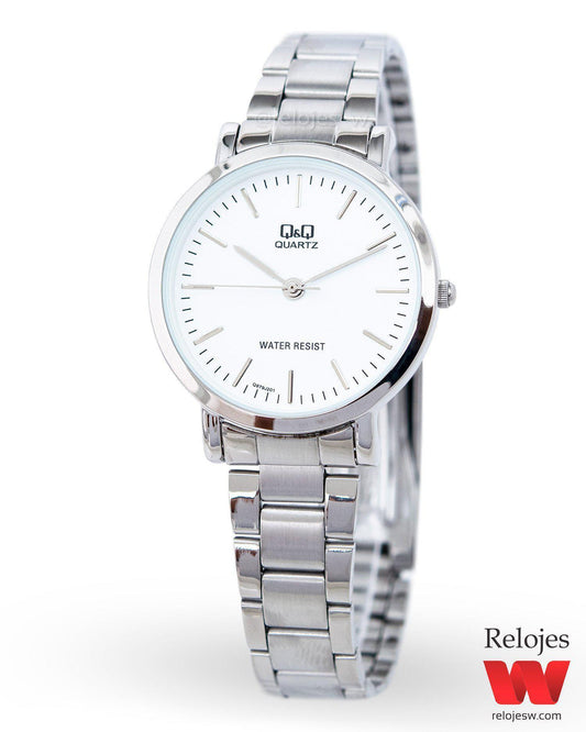 Reloj Q&Q Mujer Q979J201Y Plateado Blanco - Relojes W