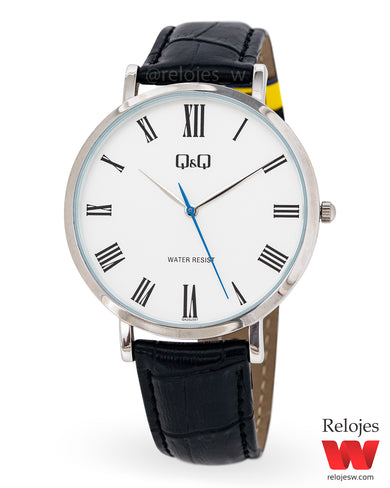 Pulsera Reloj De Hombre Q&q Reloj Q&Q Hombre Negro Plateado
