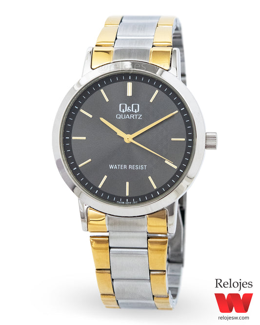 Reloj Q&Q Hombre Plateado Dorado QA38J402Y