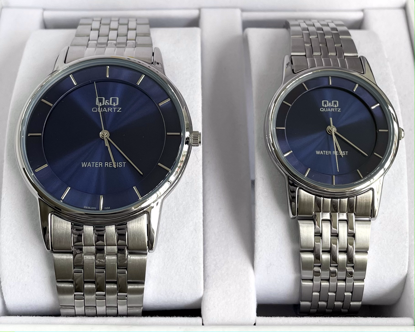 Reloj Q&Q Pareja QA56J202Y - QA57J202Y Plateado