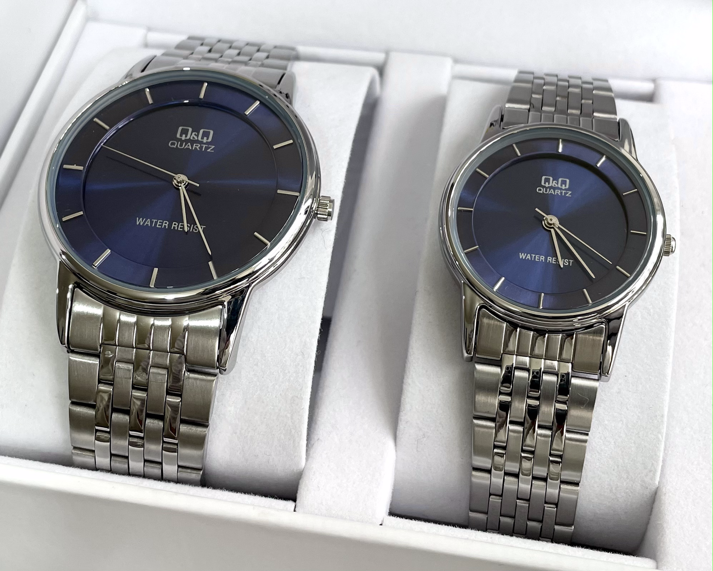 Reloj Q&Q Pareja QA56J202Y - QA57J202Y Plateado