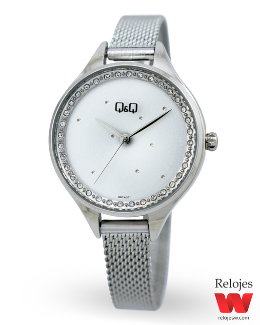 Reloj Q&Q Mujer Plateado Blanco QB73J201Y