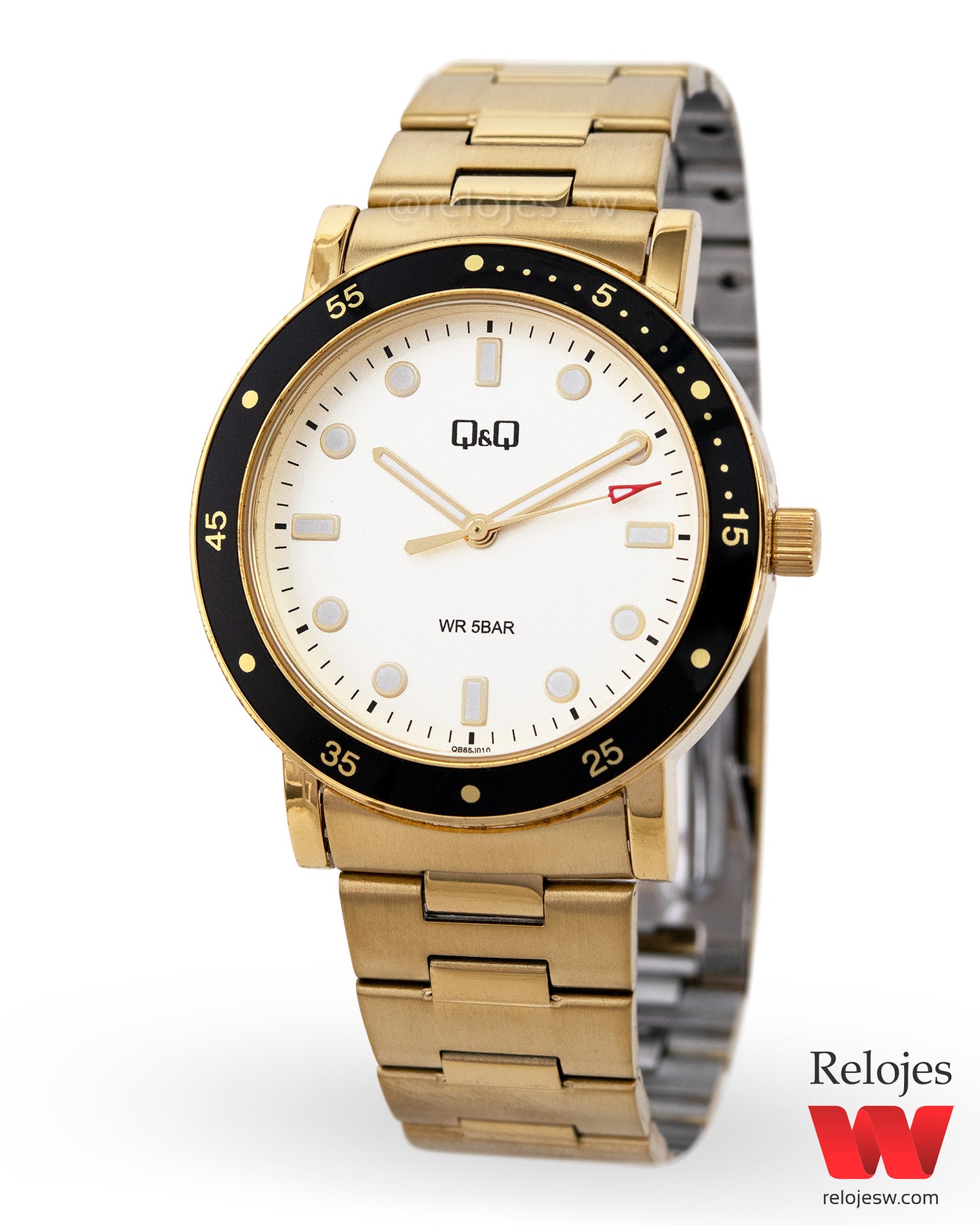Reloj Q&Q Mujer Dorado Negro QB85J010Y