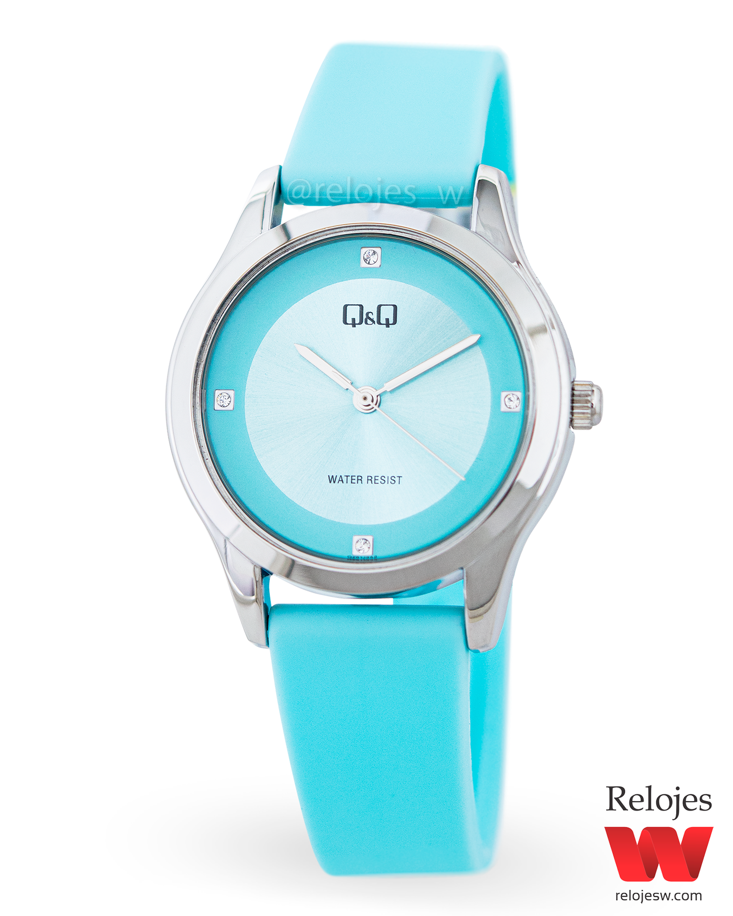 Reloj Q&Q Mujer QZ51J342Y Celeste Plateado