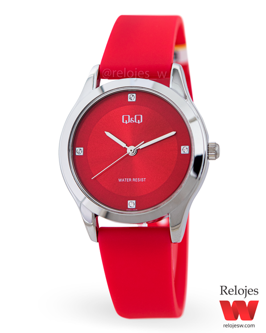 Reloj Q&Q Mujer QZ51J362Y Rojo Plateado