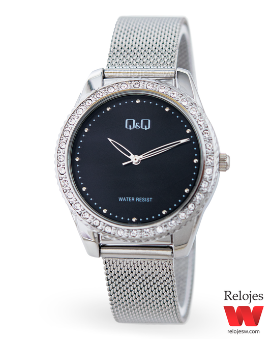 Reloj Q&Q Mujer Plateado Negro QZ59J242Y