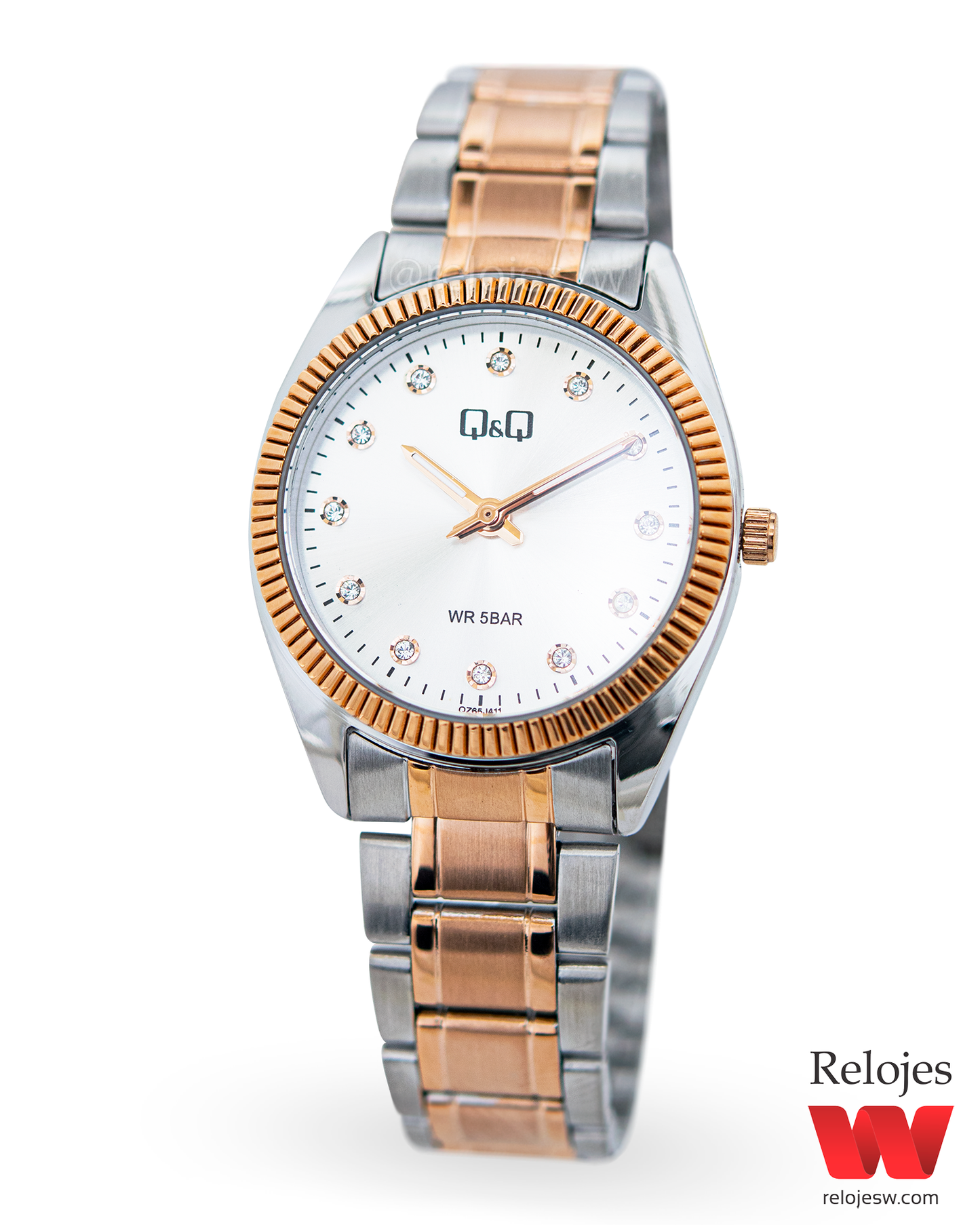 Reloj Q&Q Mujer QZ65J411Y Plateado Oro Rosa