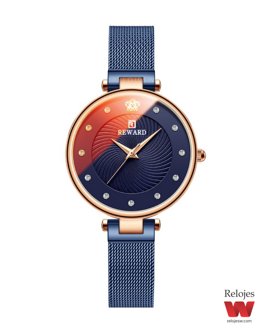 Reloj Reward Mujer RD22014L Azul Oro Rosa