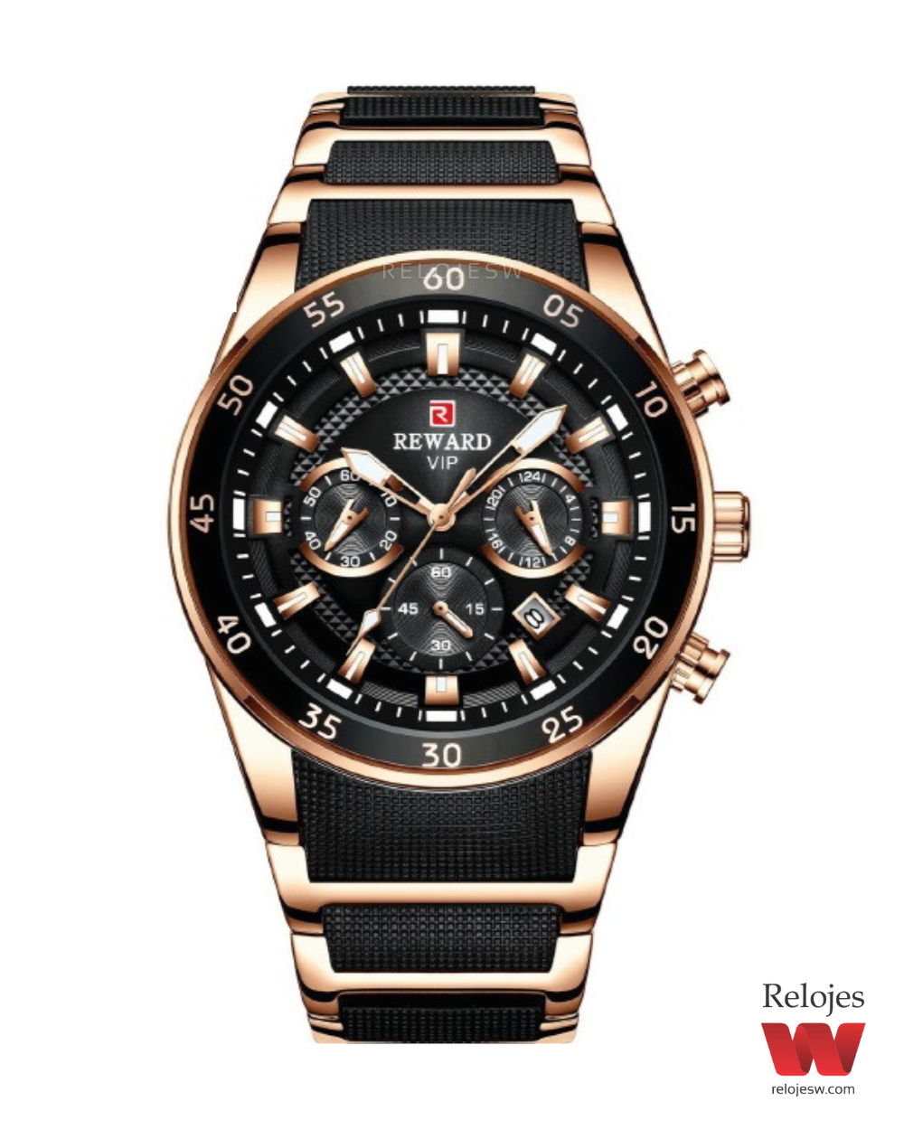 Reloj Reward Hombre RD81011M Oro Rosa Negro